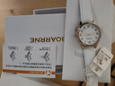 伯恩（BOARRNE）中考高考试专用机械手表男女初中学生高中生发条滑动指针纯机械表 902L-雅白盘白皮带-女表 实拍图
