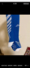 李宁（LI-NING）足球袜儿童长筒袜过膝防滑训练护腿板袜套高筒长袜子男蓝白-S 实拍图