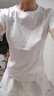 拇指白小T二代白色短袖T恤男女春夏三防纯棉白小丅打底衫上衣 白色女款 S 实拍图