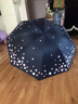 天堂 防紫外线阳伞三折 遮阳伞黑胶防晒伞蜜桃图案晴雨伞 藏青 实拍图