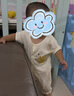 舒贝怡2件装婴儿衣服夏季薄款新生儿连体衣短袖哈衣儿童爬服黄色80CM 实拍图