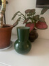 木丁丁复古绿色玻璃艺术花瓶简约风高级感水培客厅摆件装饰花器生日礼物 实拍图