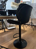 竹相随吧台椅家用靠背电脑椅子旋转升降椅前台收银椅美甲椅酒吧椅吧台凳 至尊高款黑色加大底盘 可升降 实拍图