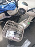 爱玛电动自行车欢乐豆48V12Ah铅酸电池续航40km新国标迷你踏板 源彩新茶白 实拍图
