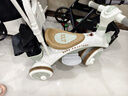 ANGI BABY儿童三轮车脚踏车宝宝遛娃神器滑行车多功能自行车宝宝手推车 柯曼绿 【安全护栏+靠背+手推杆】 实拍图