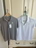 特步短袖T恤男装新款透气耐磨t恤翻领polo衫速干冰丝感休闲运动服上衣 泥土灰(速干翻领) M /170 实拍图