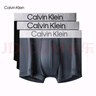 Calvin Klein内衣男士三条装ck提花腰边低腰棉质贴身防夹臀四角裤平角内裤男 U2664I03-海军蓝/枫叶红/月光白 3条 XL 实拍图