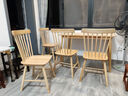 全品屋全实木餐桌家用餐桌椅组合小户型现代饭桌橡胶木餐厅长方桌餐桌 【全实木】长条桌 120*60单桌+4把温莎椅 实拍图