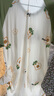 猫人（MiiOW）【防螨抗菌纯棉】女士睡裙睡衣女家居服拼色花朵印花绿色2XL 实拍图