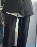 浪莎高腰西装裤女夏季薄款宽松垂感直筒西裤黑色显瘦阔腿裤休闲长裤 实拍图