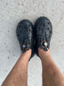 森馬男鞋2025夏季新款户外登山溯溪鞋洞洞鞋防滑耐磨徒步凉拖鞋子男士 黑色【至臻款】 41 实拍图