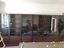 月影梳桐黑胡桃木实木书柜储物柜家用客厅满墙展示柜置物架带玻璃门防尘柜 玻璃门书柜 实拍图