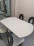 亮郦居政府补贴法式复古伸缩岩板餐桌白色家用意式轻奢窈窕圆形实木餐桌 1.2米+4椅(设计师配套 推荐套餐) 实拍图