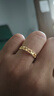 中国黄金（CHINA GOLD）黄金戒指女士足金四叶草戒指首饰素圈指环618送女朋友生日礼物 京速达*足金戒指 约2.1-2.2g【玫瑰礼盒】 实拍图