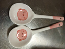 釉下彩可爱卡通碗碟套装家用高颜值陶瓷碗筷盘餐具 2碗2勺 4件套 实拍图