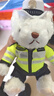 蜀黍家交警小熊公仔警察小熊正品反光条骑行服玩偶毛绒小熊礼品采购定制 畅畅（高25CM无墨镜 礼品袋） 默认款 实拍图