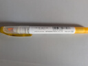 uni三菱浅色荧光双头记号笔（细0.6mm/粗4mm）可视窗 学生重点标记 PUS-102T 1支/袋 深黄色 实拍图