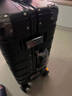 旅刻铝框行李箱大容量箱拉杆箱可坐旅行箱高颜值出差学生加厚密码皮箱 尊贵黑【加厚PC箱-结实抗摔】 20英寸 【航空登机箱免托运】 实拍图