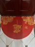 意尚（YISHANG）红色半圆形丝圈新年入户门地垫大门口进门内地毯门外家用喜庆垫子 实拍图