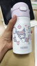 膳魔师幼儿园儿童保温吸管水杯库洛米不锈钢小学生水壶含杯套350ml紫 实拍图