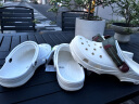 卡骆驰crocs洞洞鞋贝雅卡骆班轻便耐磨一脚蹬休闲鞋|205089 冬日白/彩色-1LI 43 (270mm) 实拍图