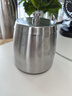诺爵不锈钢烟灰缸带盖电竞网咖防风酒吧KTV台球室防灰飞私人定制印字 本色大号私人定制有烟柱带盖 实拍图