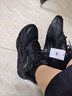 安踏小千禧丨休闲鞋女鞋革面防泼水复古增高厚底软底冬季老爹鞋运动鞋 【网面】黑-2 38.5 实拍图