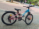 凤凰山地自行车男女变速山地车碟刹青少年儿童自行车学生单车 星际 蓝粉【变速】后座+LED灯+辐条轮 20寸【适合125-160cm】 实拍图