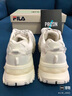 FILA FUSION斐乐女鞋经典硬糖鞋厚底鞋时尚运动休闲鞋 【棉花糖/银-MM】 硬糖鞋1代 37.5 实拍图