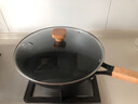 英司盾日本品牌超轻铁锅炒锅不粘锅无涂层少油烟家用炒菜锅燃气灶通用锅 平底带盖 30cm 实拍图