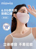 MissWiss修容立体防晒紫外线透气口罩护眼角2025新款面罩女 元气蜜桃 实拍图