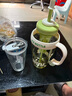 【活动专享】大容量水杯冰霸吸管杯高颜值学生茶水分离杯子 肚肚杯1个-浅绿色 实拍图