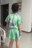G.duck品牌童装女童套装夏季套裙儿童夏装短袖T恤半身裙子两件套中大童 绿色 140 实拍图