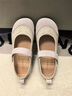 天美意【章若楠同款】玛丽珍女鞋商场同款平底舒适休闲小皮鞋 米白 36 实拍图