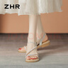 ZHR凉鞋女夏季外穿一字带平底休闲鞋子女2025新款水钻百搭露趾女鞋子 银色 （BL231） 36 实拍图