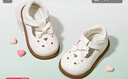 牧童女宝宝公主学步鞋春秋款甜美蝴蝶结婴幼儿软底小皮鞋 牛乳白 20码 实拍图