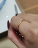 周六福（ZLF）  黄金戒指女款硬金三生三世足金素圈指环 定价单个 光面10号-0.79g 实拍图