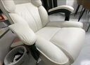 科幻猩电竞椅电脑游戏椅舒服久坐家用椅子办公椅可躺可升降椅座椅躺椅 超纤皮-米白+头枕+脚踏+海绵坐垫-钢制脚 滑轨扶手 实拍图