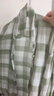 科蒙博卡2024春夏桑蚕丝新款衬衫女长袖清新格纹衬衣双绉真丝上衣 格子 L 实拍图