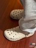 卡骆驰crocs洞洞鞋贝雅男鞋女鞋轻便耐磨一脚蹬拖鞋休闲鞋|10126 卵石色-2V3 37 /38(230mm) 实拍图
