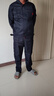 浩赢 男女工作服工地耐磨春秋冬季工厂汽修长袖上衣劳保服定制绣字 小拉锁翻领藏蓝色 165-套装（上衣+裤子） 实拍图