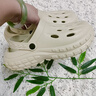 利达妮（TZLDN）轮胎洞洞鞋男士夏季厚底增高防滑防臭沙滩凉鞋eva包头拖鞋男外穿 大地色 【时尚轮胎底】 42-43 【适合41-42】 实拍图