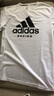 阿迪达斯（adidas）短袖男健身经典三条纹休闲运动速干T恤 白/黑 L 实拍图