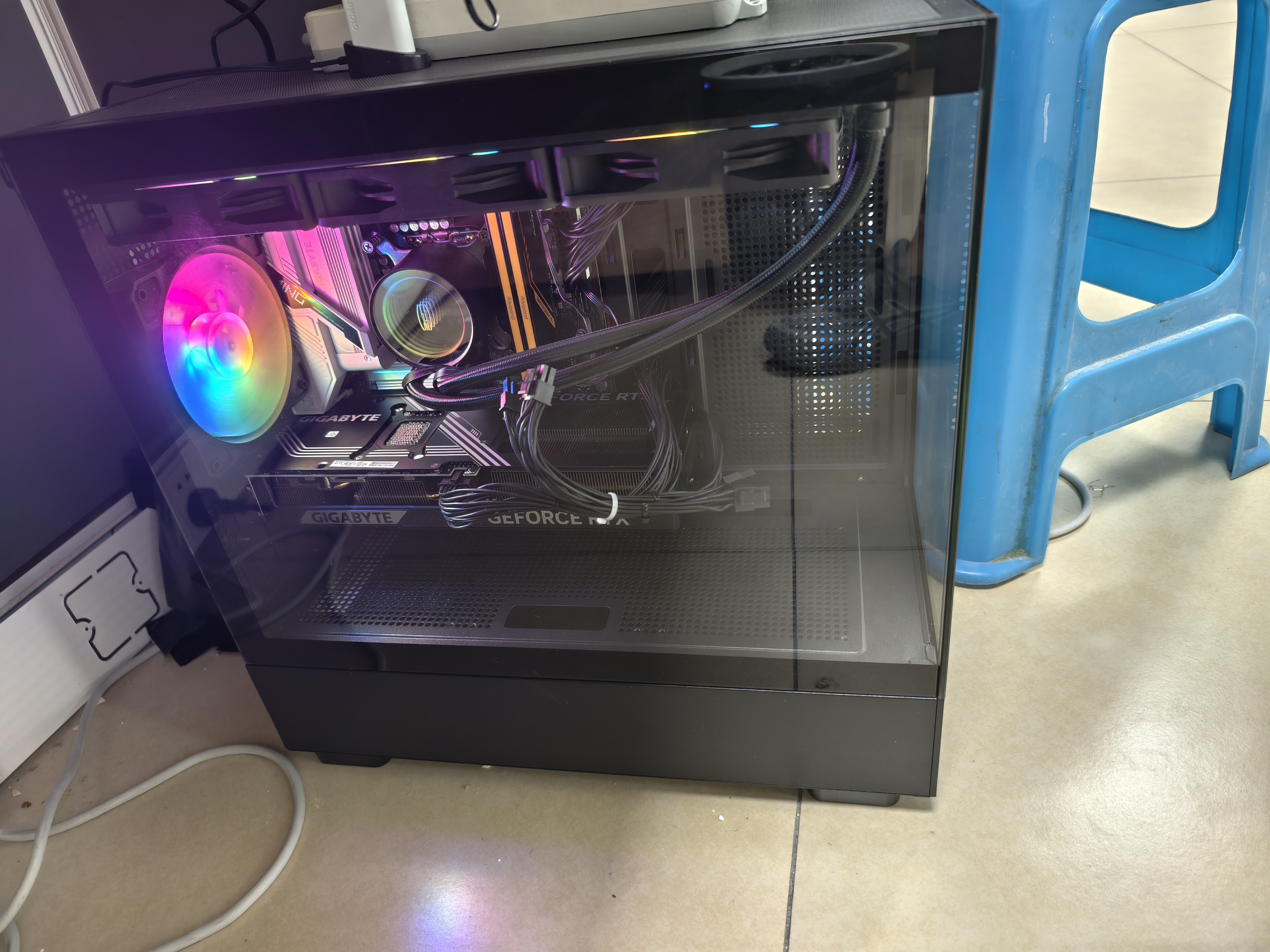 微星（MSI）  i7 12700KF升13600KF/RTX5050/5060/5070Ti台式电脑主机组装电脑电竞整机DIY游戏渲染光追主机 配置五：i5 14600KF丨5060Ti 8G 实拍图