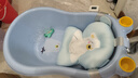 世纪宝贝（babyhood）婴儿洗澡盆浴盆 宝宝坐浴盆 赠浴垫+水温计 适用0-6岁 313天蓝色 实拍图