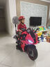 麦瑞米儿童电动摩托车宝宝男女小孩玩具车电瓶车可坐大人代步充电机车子 红色:厂家直销+终身质保 高配+12V12超威电池+软座EVA软轮 实拍图