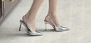 CHARLES&KEITH质感链条尖头高跟凉鞋子女鞋生日礼物女送女友CK1-60280377 Silver银色 37 (235) 实拍图