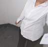 萝美酱西装裤女小个子夏季高腰垂感阔腿裤梨形休闲直筒裤子春秋冰丝长裤 黑色常规长度【夏季冰丝款】 3XL 实拍图