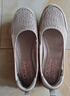 斯凯奇（Skechers）女鞋透气蕾丝单鞋浅口一脚蹬平底鞋软底舒适透气旅游鞋100686 灰褐色/TPE 37.5 【正码正拍】 实拍图