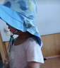 kocotreekk树儿童防晒帽男女童帽子防紫外线大披肩帽双面可戴 日光蓝 S 晒单实拍图